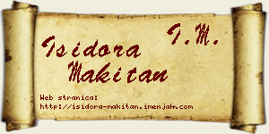 Isidora Makitan vizit kartica